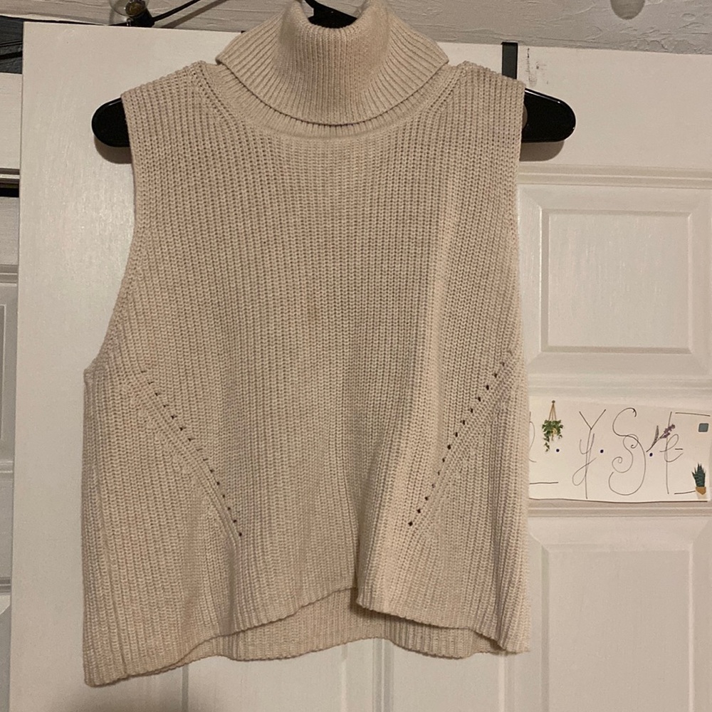 Beige Turtleneck Sweater